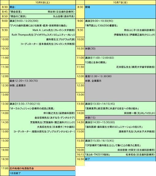 タイムテーブル